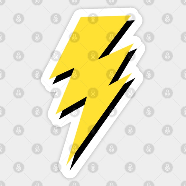 Yellow, Triple, Lightning Bolt Sticker by OneThreeSix